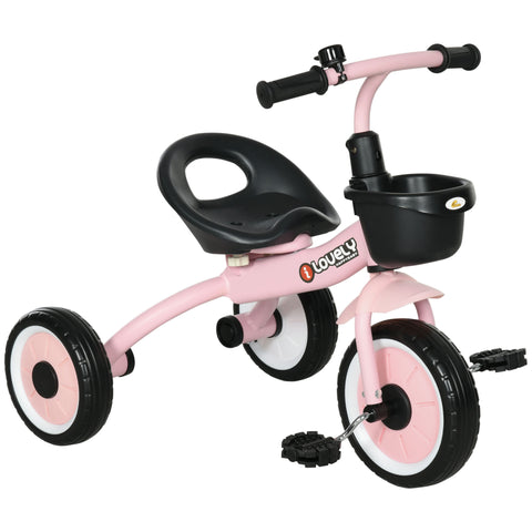 Kids' Tricycle for Ages 2-5 with Basket and Bell