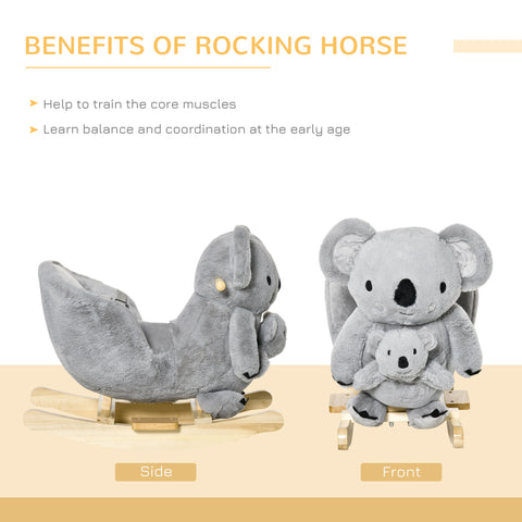Kids Koala Ride-On Rocking Horse with Realistic Sounds