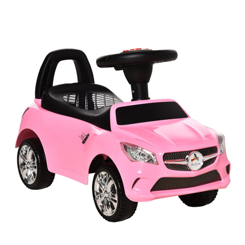 Kids Foot-to-Floor Ride-On Push Car with Horn and Under-Seat Storage