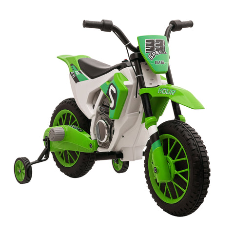 12V Electric Ride-On Motorcycle with Training Wheels