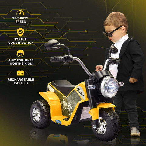 6V Battery Powered 3-Wheel Electric Ride-On Motorcycle for Kids