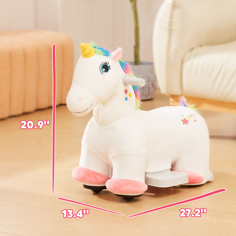 6V Kids Electric Battery-Powered Ride-on Unicorn Toy
