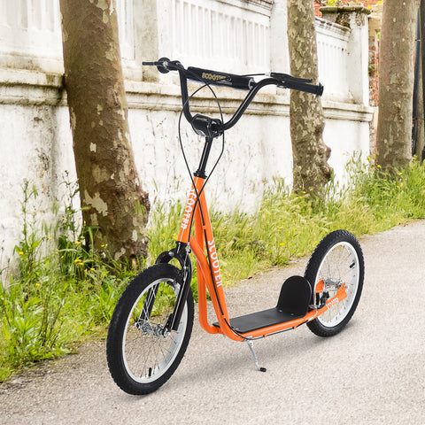 Youth Kick Scooter with Dual Brakes and Adjustable Handlebar