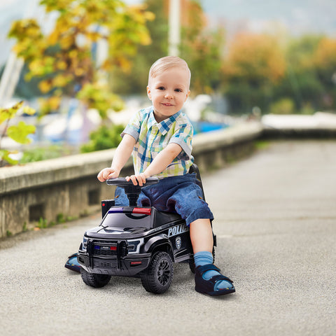 Kids Police Truck Push Ride-On Car with Working PA System