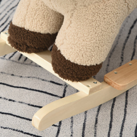 Plush Lion Rocking Horse with Sound and Seat Belt