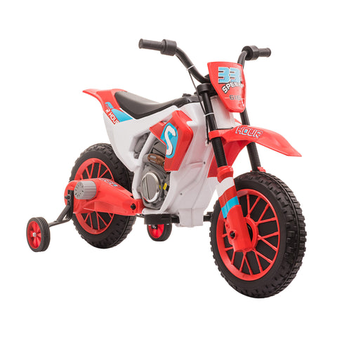 12V Kids Ride-On Electric Dirt Bike Motorcycle with Training Wheels