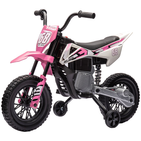 12V Kids Electric Motorcycle with Training Wheels and Twist Throttle