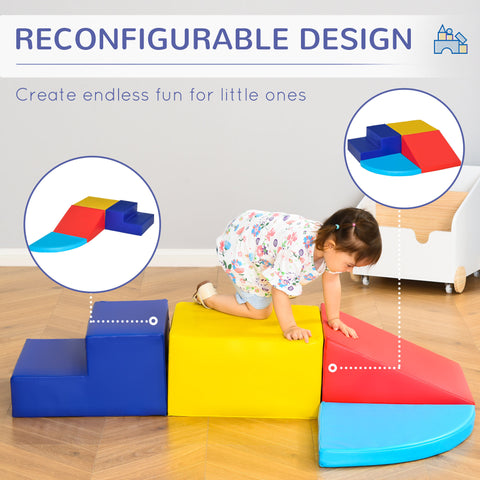 4-Piece Foam Play Set for Toddler Crawling and Sliding