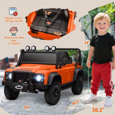 12V Kids Ride-On Electric Car with Remote Control and LED Lights