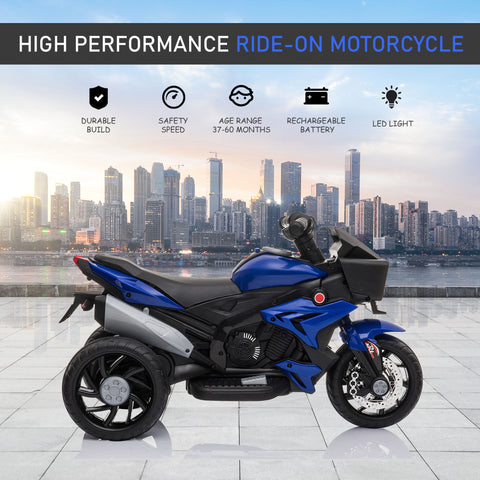 6V Kids Electric Ride-on Motorcycle with Headlights and Music