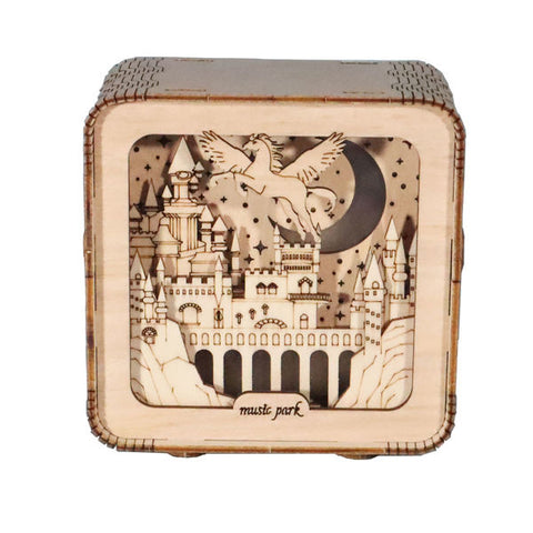 3D Wooden Pegasus Castle Model Kit with Night Light
