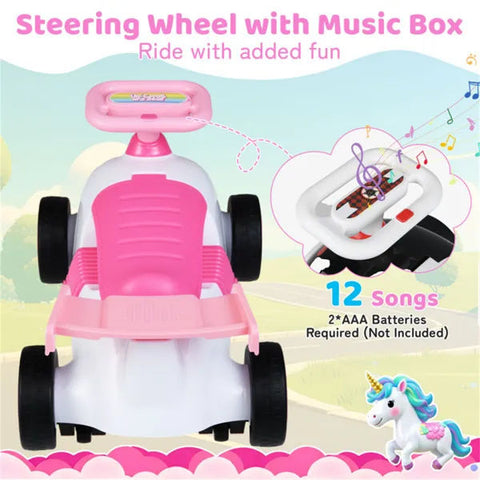 Kids' Musical Ride-On Sliding Car Toy