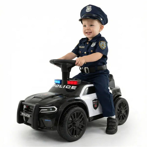 Kids Police Push Car With Flashing Lights and Siren