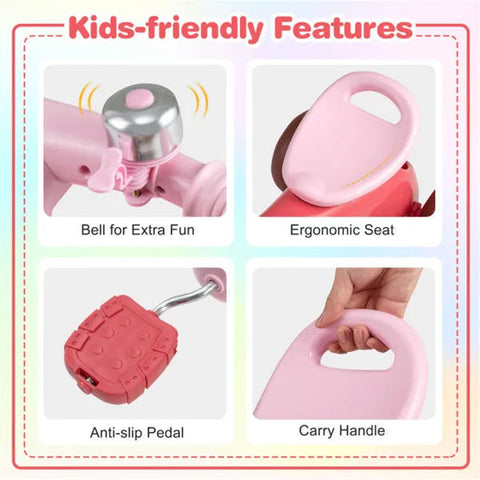 Toddler Tricycle for 3-5 Years With Storage Baskets