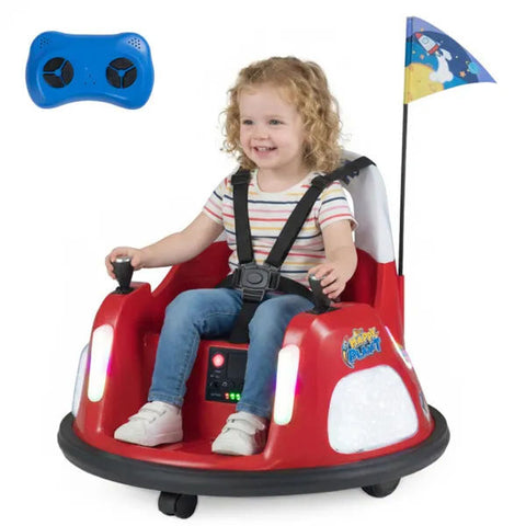 Kids Electric Bumper Car Ride-On Toy With Lights and Music
