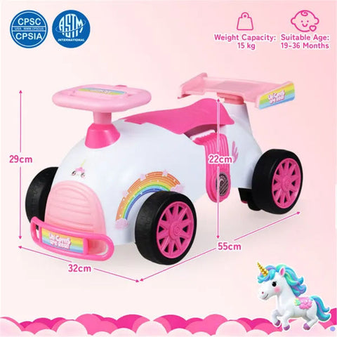 Kids' Musical Ride-On Sliding Car Toy
