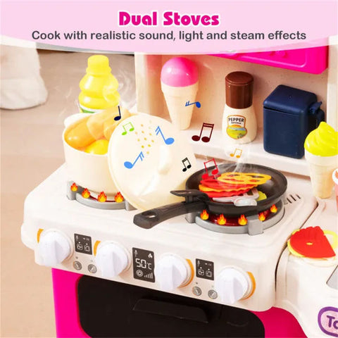 95-Piece Kids Corner Play Kitchen Pretend Cooking Set