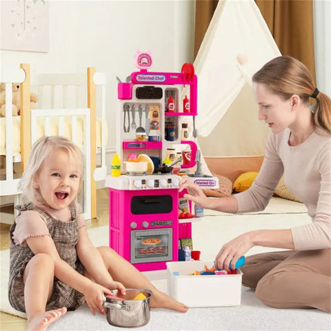 95-Piece Kids Corner Play Kitchen Pretend Cooking Set
