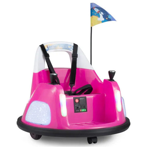 Kids Bumper Car With 5-Point Seat Belt & Lights