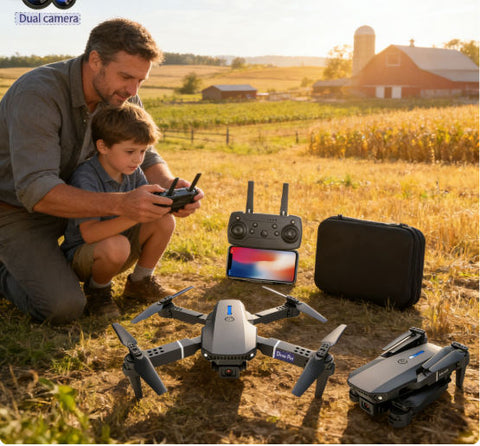 Foldable Dual-Camera Drone | HD FPV Quadcopter With Remote Controller
