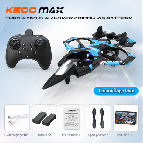 Remote Control Quadrotor Fighter Jet Drone with LED Lights