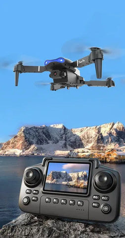 E99 PRO Foldable Drone With 4.91-Inch Screen Controller