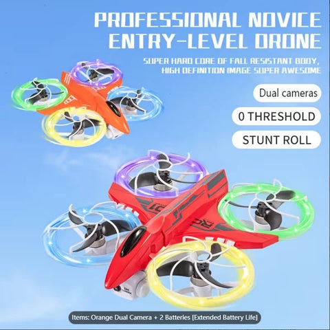 Foldable Quadcopter Drone With Dual HD Cameras