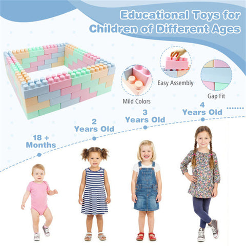 64-Piece BPA-Free Educational Building Blocks Set