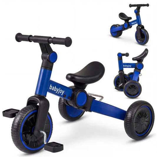 5-in-1 Foldable Toddler Tricycle with Adjustable Handlebar and Removable Pedals