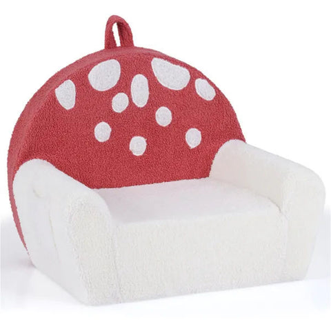 Kids Soft Teddy Fleece Foam Couch With Carry Handle