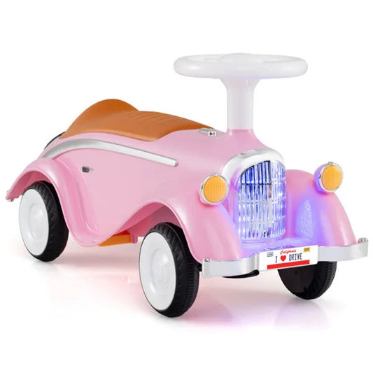 Kids Foot-to-Floor Ride-On Sliding Car with LED Lights
