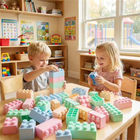 64-Piece BPA-Free Educational Building Blocks Set