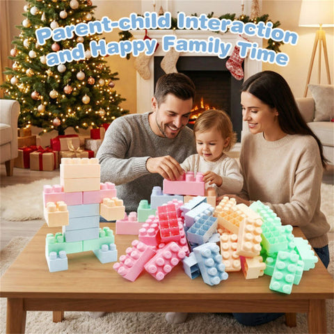 64-Piece BPA-Free Educational Building Blocks Set