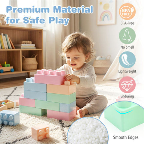 64-Piece BPA-Free Educational Building Blocks Set