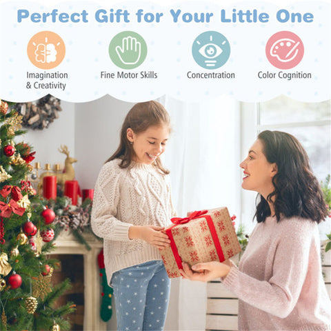 64-Piece BPA-Free Educational Building Blocks Set