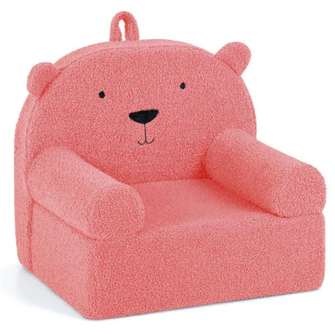 Bear-Shaped Kids Sofa Teddy Fleece Toddler Foam Chair