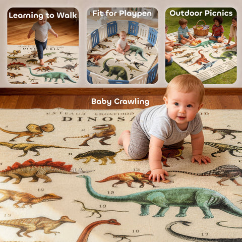 Large Dinosaur Toddler Crawling Play Mat