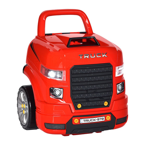 61-Piece Kids Truck Engine Mechanic Service Toy Set