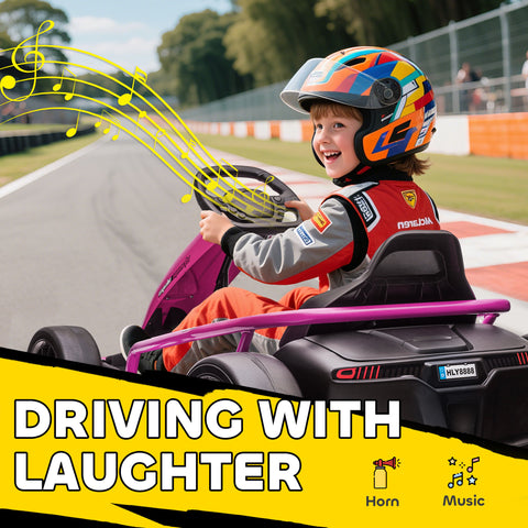 24V Electric Drift Ride-On Go Kart with 2 Speeds