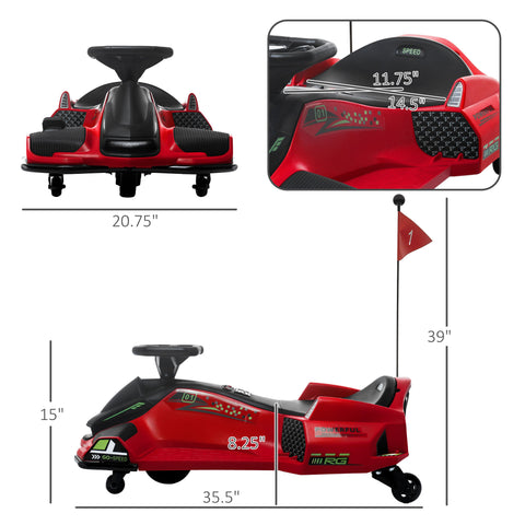 12V Electric Drifting Go-Kart with Music and Lights
