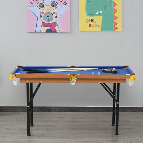 55-Inch Portable Folding Billiards Table With Cues Balls and Rack