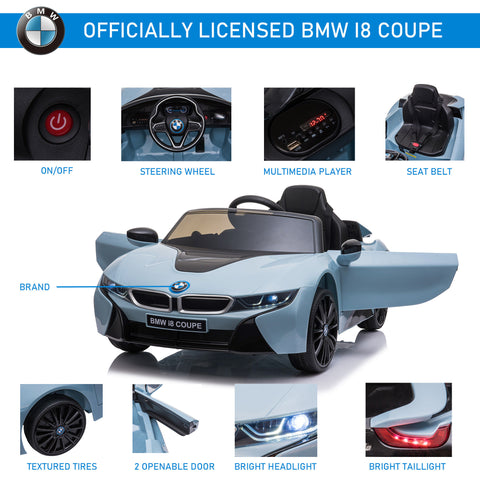 6V Battery Powered Kids Ride-On Coupe Electric Car Blue