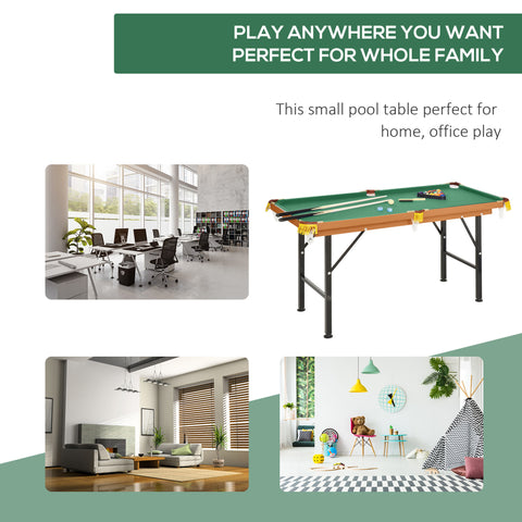 55-Inch Portable Folding Billiards Pool Table with Accessories