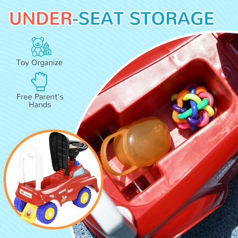 Toddler Ride-On Fire Truck with Music and Lights