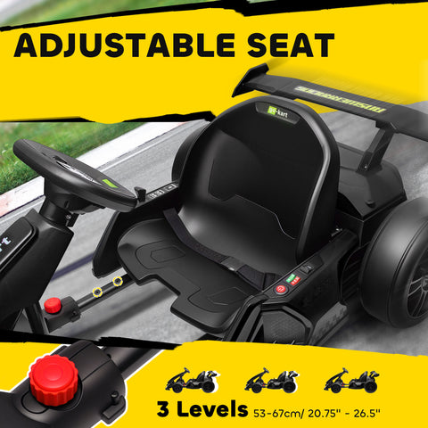 24V 7.5 MPH Electric Go-Kart with Adjustable Seat