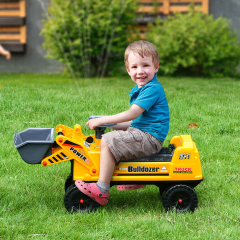 Kids Bulldozer Ride-On Toy with Controllable Digging Bucket