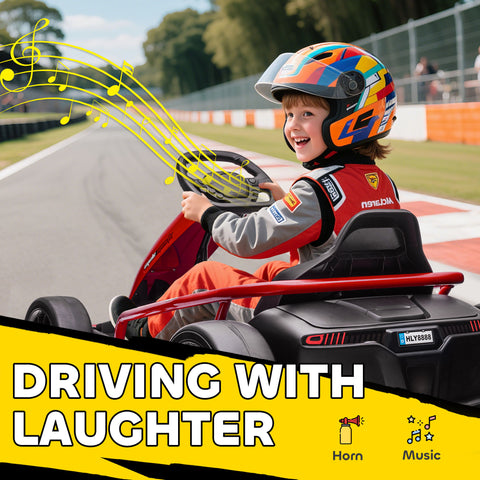 24V Electric Drift Go Kart for Kids Aged 8-12