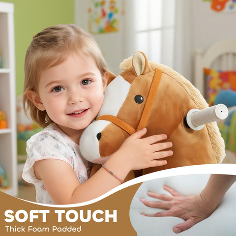 6V Battery Powered Ride on Plush Horse Toy