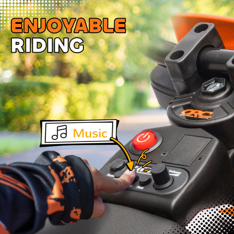 12V Kids Electric Ride-on Motorcycle with Training Wheels