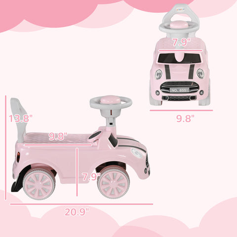 Foot-to-Floor Toddler Ride-On Sliding Car with Horn